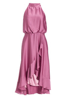 Cocktailkleid aus Satin mit Volant