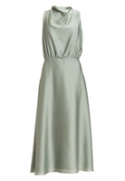 Midi Kleid aus Satin mit Drapierung