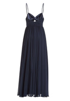 Chiffonkleid mit Cut-Out Detail und feiner Raffung