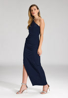 One-Shoulder Abendkleid aus Jersey mit Drapierungen