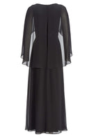 Abendkleid mit Cape aus Chiffon