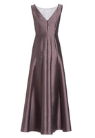 Abendkleid aus Twill mit Taschen