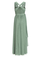 Abendkleid aus Mesh und Spitze mit verschiedenen Bindemöglichkeiten