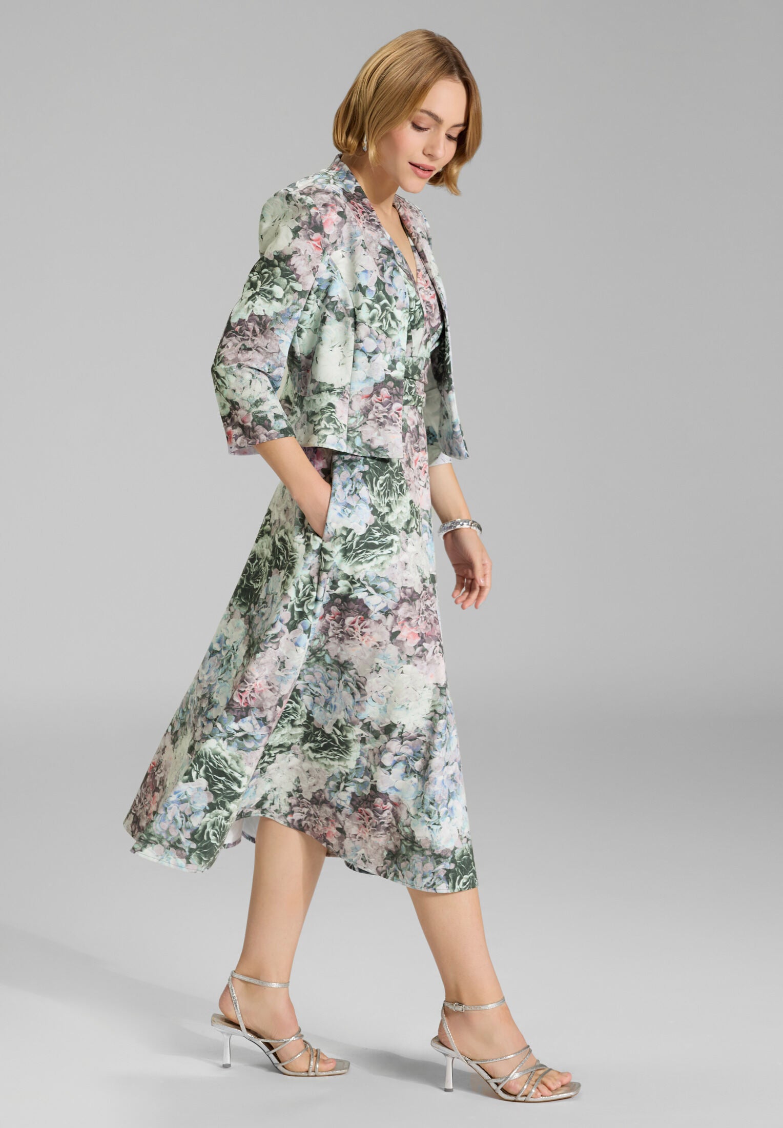 Floral bedruckter Scuba Blazer