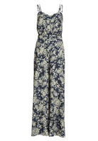 Jumpsuit aus floral bedrucktem Satin mit Spagettiträgern