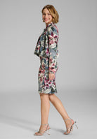 Bedruckter Scuba Blazer mit Wasserfall Kante