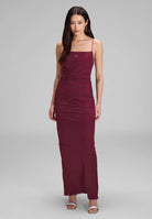 Bodycon-Kleid mit feinen Raffungen mulberry