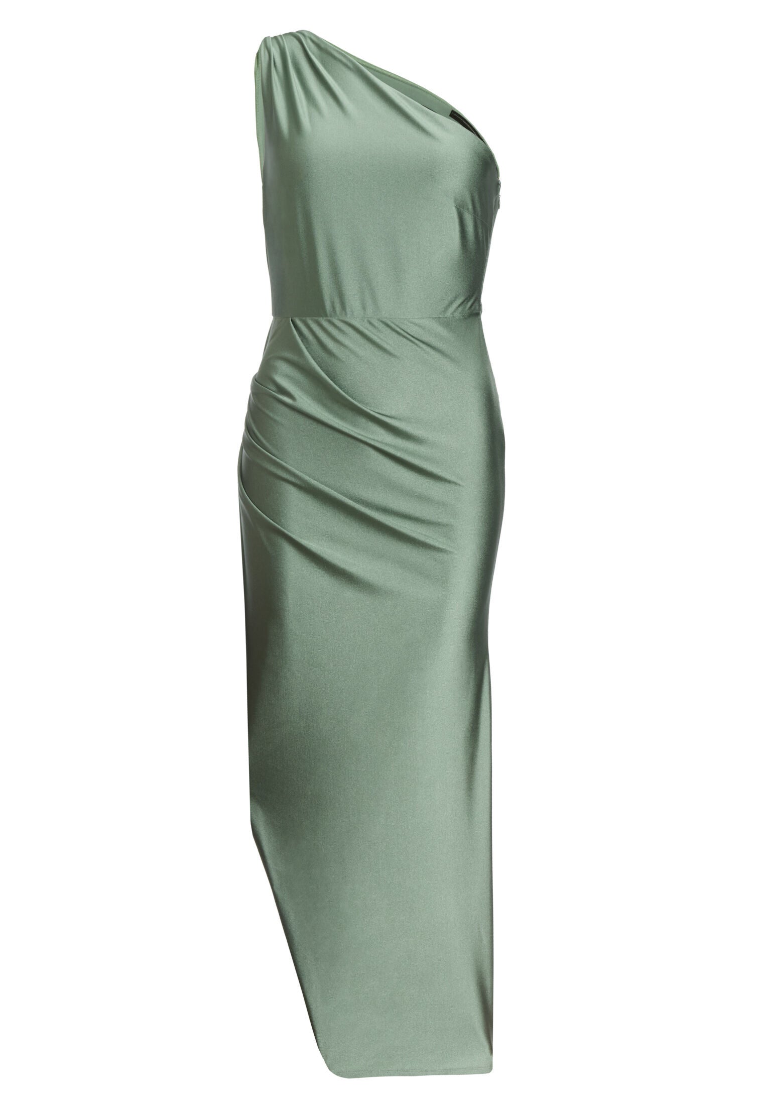 Midi Kleid One Shoulder aus Jersey Satin