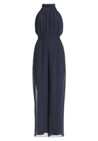 Chiffon Jumpsuit mit Smokbund