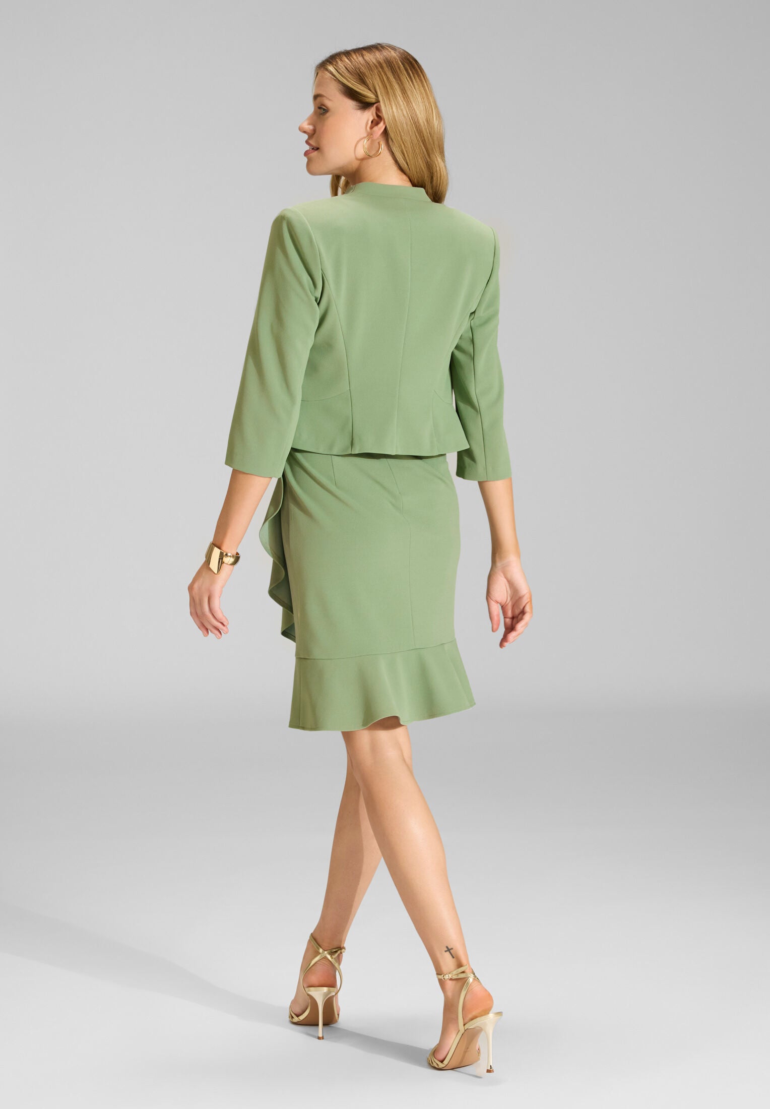 Taillierte Jacke aus Jersey Crêpe