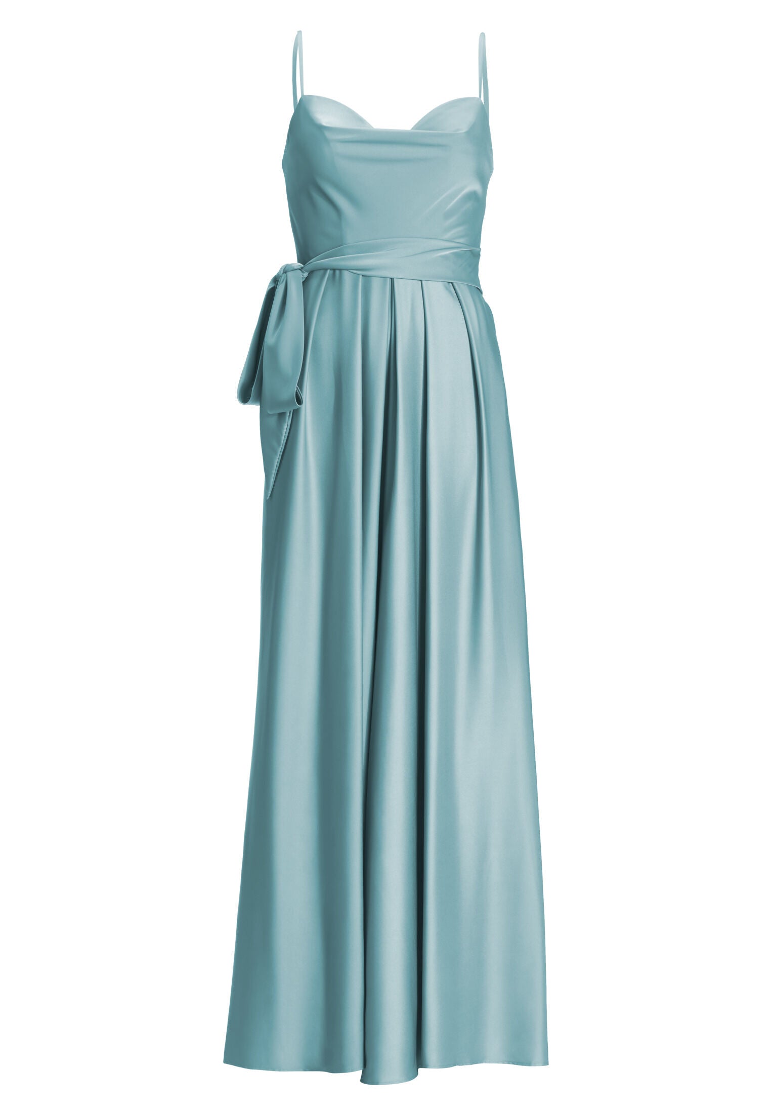 Satin Jumpsuit mit angedeutetem Wasserfallausschnitt