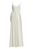 Satin Jumpsuit mit angedeutetem Wasserfallausschnitt