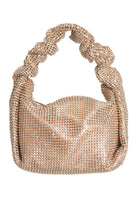 Henkeltasche aus glänzendem Strassgewebe gold One Size