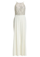 Jumpsuit mit amerikanischem Ausschnitt und besticktem Oberteil