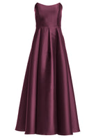 Abendkleid aus edlem Twill mit Korsage Oberteil
