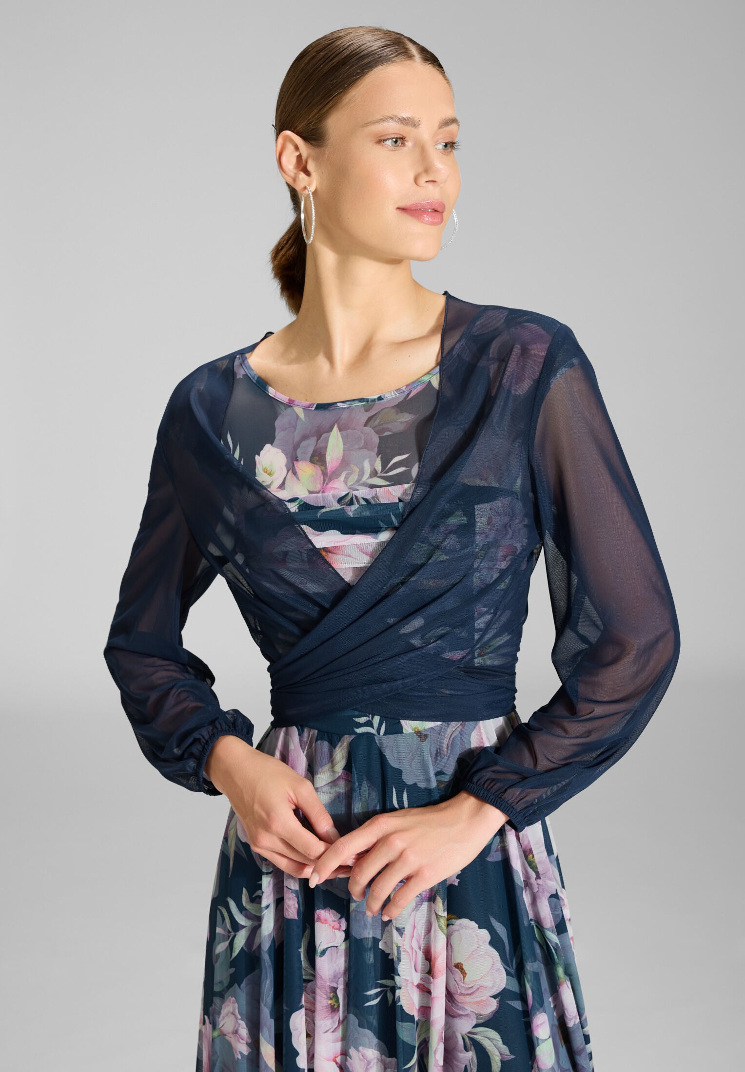 Wickelbolero aus Mesh