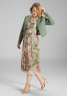 Jacke aus Stretch Denim matcha green