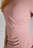 Cocktailkleid aus Crepe Jersey mit Volant am Saum