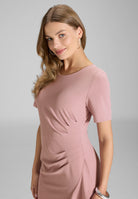 Cocktailkleid aus Crepe Jersey mit Volant am Saum