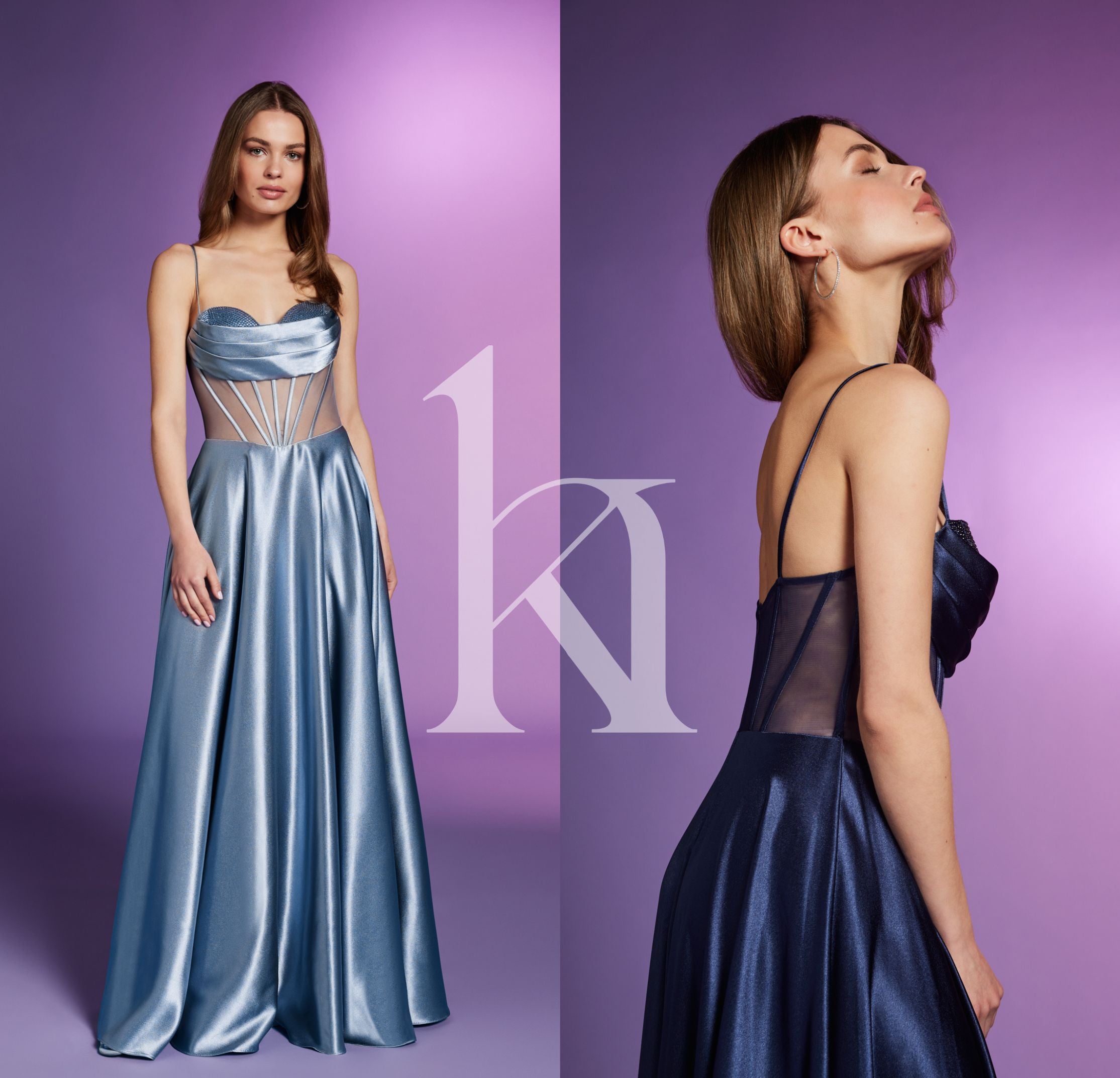 See-through-Corsagenkleid mit Ziersteinen